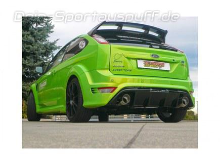 Ragazzon Edelstahl Duplex Racing-Komplettanlage ab Kat Ford Focus 2 RS 76mm-System je 108mm rund doppelwandig abgeschrägt
