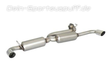 Ragazzon Edelstahl Duplex Racing-Komplettanlage ab Kat Lancia Delta Integrale Evo 1 2.0l 8V je 70mm rund scharfkantig abgeschrägt