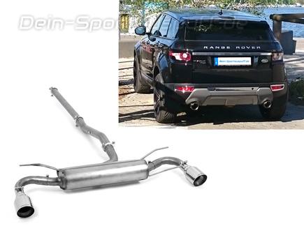 Ragazzon Edelstahl Duplex Komplettanlage ab Kat Land Rover Evoque 5-Tür 2.2l TD4 je 102mm rund doppelwandig abgeschrägt