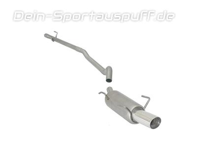 Ragazzon Edelstahl Racing-Komplettanlage ab Kat Opel Corsa C 1.2l 1.4l 90mm rund doppelwandig abgeschrägt