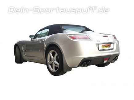 Ragazzon Edelstahl Duplex Komplettanlage ab Kat Opel GT ab Bj.07 60mm-System je 2x115x70mm oval doppelwandig abgeschrägt