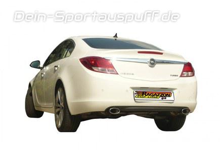 Ragazzon Edelstahl Duplex Racing-Komplettanlage ab Kat Opel Insignia 1.6l Turbo je 115x70mm oval eingerollt