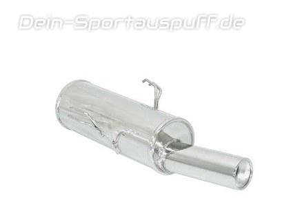 Ragazzon Edelstahl Racing-Komplettanlage ab Kat Peugeot 106 ab Bj.01 1.6l 80mm rund eingerollt