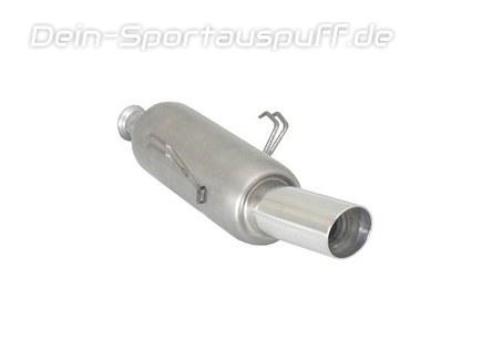 Ragazzon Edelstahl Racing-Komplettanlage ab Kat Peugeot 106 ab Bj.01 1.6l 90mm rund doppelwandig abgeschrägt