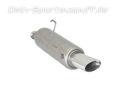 Ragazzon Edelstahl Racing-Komplettanlage ab Kat Peugeot 206 GTI 2.0l 16V 110x65mm oval doppelwandig abgeschrägt