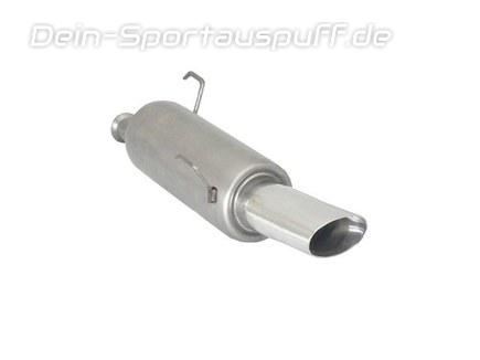 Ragazzon Edelstahl Racing-Komplettanlage ab Kat Peugeot 206 CC 1.6l 110x65mm oval doppelwandig abgeschrägt