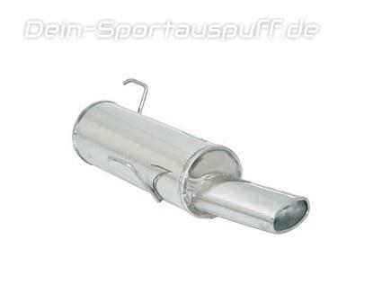 Ragazzon Edelstahl Racing-Komplettanlage ab Kat Peugeot 206 CC 2.0l 115x70mm oval eingerollt