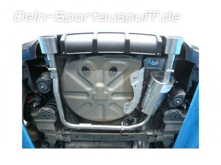Ragazzon Edelstahl Duplex Racing-Komplettanlage ab Kat Peugeot 207 CC 1.6 THP je 115x70mm oval eingerollt