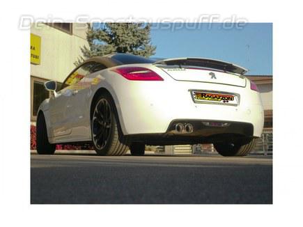 Ragazzon Edelstahl Rennsportanlage ab Kat Peugeot RCZ 1.6l THP für originalen Endrohrausgang