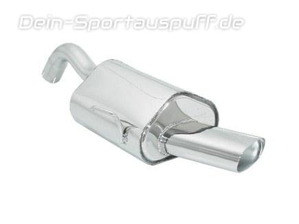 Ragazzon Edelstahl Komplettanlage ab Kat Renault Clio 2 RS Typ B 128x80mm flachoval scharfkantig abgeschrägt