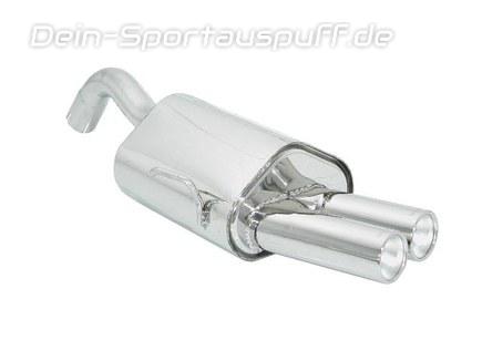 Ragazzon Edelstahl Racing-Komplettanlage ab Kat Renault Clio 2 RS Typ B 2x80mm rund eingerollt