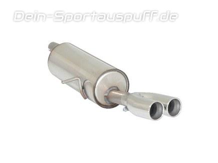 Ragazzon Edelstahl Racing-Komplettanlage ab Kat Renault Clio 3 1.2l inkl. TCE 2x70mm rund eingerollt