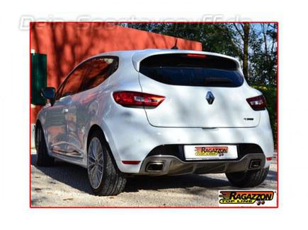 Ragazzon Edelstahl Duplex Racing-Komplettanlage ab Kat Renault Clio 4 RS ab 2013 für originale Endrohre