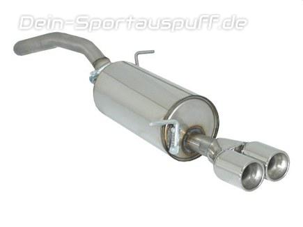 Ragazzon Edelstahl Racing-Komplettanlage ab Kat Seat Ibiza 6L 1.9l TDI 2x80mm rund eingerollt