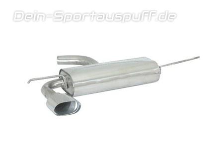 Ragazzon Edelstahl Komplettanlage ab Kat Seat Leon 1P 1.9l 2.0l TDI ohne DPF 128x80mm flachoval scharfkantig abgeschrägt