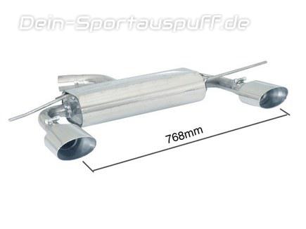Ragazzon Edelstahl Duplex Komplettanlage ab Kat Seat Leon 1P FR u. Cupra je 135x90mm oval doppelwandig abgeschrägt
