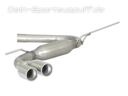 Ragazzon Edelstahl Komplettanlage ab Kat Seat Leon 5F FR TDI 2x80mm rund eingerollt versetzt