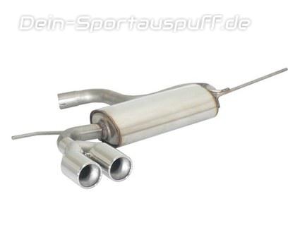 Ragazzon Edelstahl Racing-Komplettanlage ab Kat Skoda Yeti 1.4l TSI 2x80mm rund eingerollt versetzt
