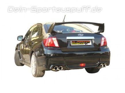 Ragazzon Edelstahl Duplex Racing-Komplettanlage ab Kat Subaru Impreza WRX STI Stufenheck ab 2011 je 2x90mm rund doppelwandig abgeschrägt versetzt