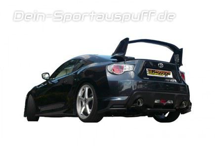Ragazzon Edelstahl Duplex Komplettanlage ab Kat Toyota GT86 63,5mm-System je 108mm rund doppelwandig abgeschrägt