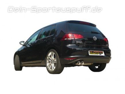 Ragazzon Edelstahl Komplettanlage ab Kat VW Golf 7 1.4 TSI 2x80mm rund eingerollt versetzt
