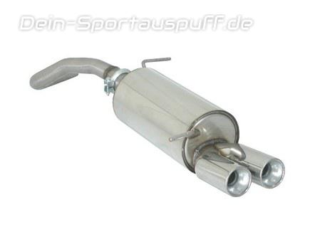 Ragazzon Edelstahl Komplettanlage ab Kat VW Polo 9N 9N3 TDI 2x80mm rund eingerollt versetzt