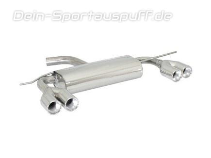 Ragazzon Edelstahl Duplex Racing-Komplettanlage ab Kat VW Scirocco Typ 13 2.0l TFSI je 2x80mm rund eingerollt versetzt