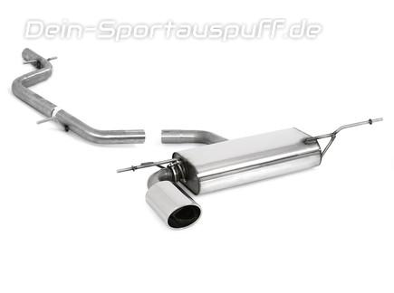 Fox Edelstahl Racing-Komplettanlage ab Kat VW Scirocco 3 1.4l 2.0TDI 129x106mm oval eingerollt abgeschrägt ohne Absorber