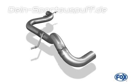 Fox Edelstahl Mittelschalldämpfer-Ersatzrohr VW Beetle inkl. Cabrio (Mod. mit Starrachse) Typ 5C 1.4l