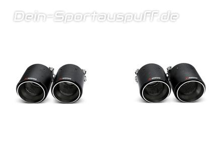 Akrapovic Duplex Sport-Endrohrsatz aus Carbon je 2x95mm rund