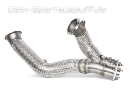 Akrapovic Edelstahl Downpipe inkl. Kat-Ersatzrohr BMW 4er M4 F82 Coupe und F83 Cabrio