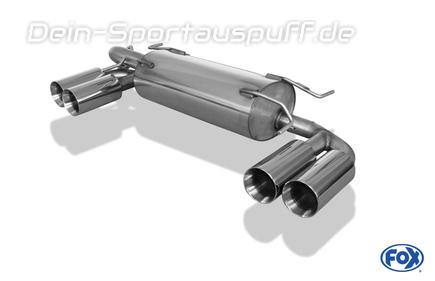 Fox Edelstahl Duplex Sportauspuff Subaru Impreza GR WRX inkl. WRX STI je 2x100mm rund doppelwandig gerade