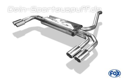 Fox Edelstahl Duplex Sportauspuff Mercedes Vito u. Viano W639 V639 (Mod. mit Luftfederung) je 2x88x74mm oval eingerollt abgeschrägt