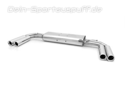 Fox Edelstahl Duplex Sportauspuff Mercedes Vito u. Viano W639 V639 (Mod. mit Luftfederung) je 2x80mm rund eingerollt gerade mit Absorber