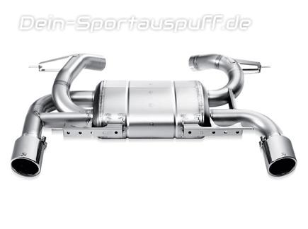 Akrapovic Edelstahl Duplex Sportauspuff BMW 3er E90 E91 335i Limo Touring je 1x rund eingerollt abgeschrägt aus Titan