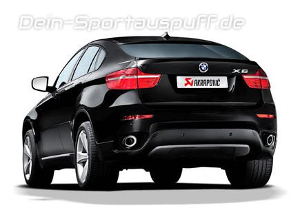 Akrapovic Carbon Duplex Endrohrsatz BMW X6 E71 je 1x rund seitlich abgeschrägt