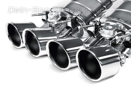 Akrapovic Titan Mittig Endrohrsatz Chevrolet Corvette Z06 ZR1 4x125mm rund eingerollt abgeschrägt
