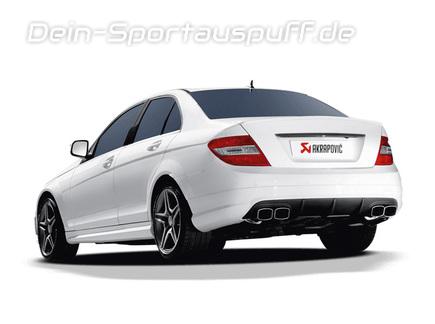 Akrapovic Titan Duplex Racing-Komplettanlage ab Kat Mercedes C63 AMG Limo u. T-Modell W204 je 2x rechteckig