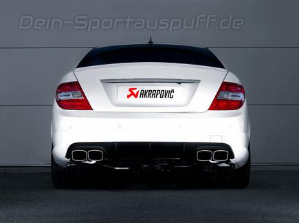 Akrapovic Titan Duplex Racing-Komplettanlage ab Kat Mercedes C63 AMG Coupe W204 je 2x rechteckig
