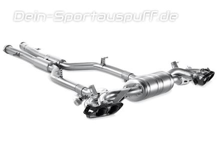 Akrapovic Titan Duplex Racing-Komplettanlage ab Kat Mercedes SLS AMG je 2x rund aus Carbon