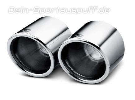 Akrapovic Titan Mittig Endrohrsatz MINI Cooper S R56 R57 R58 R59 inkl. JCW 2x95mm rund eingerollt abgeschrägt