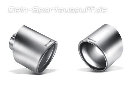 Akrapovic Titan Duplex Endrohrsatz Mitsubishi Lancer Evolution Evo X je 1x rund eingerollt abgeschrägt