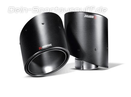 Akrapovic Carbon Duplex Endrohrsatz Nissan 370Z Coupe Roadster je 1x125mm rund eingerollt abgeschrägt