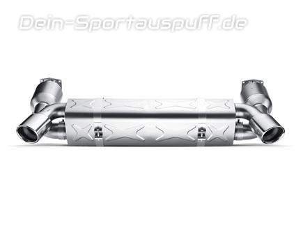 Akrapovic Titan Duplex Sportauspuff inkl. Sport-Kat Porsche 911 GT2 RS 997 je 1x rund eingerollt abgeschrägt