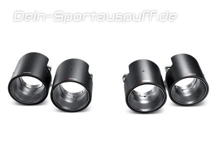 Akrapovic Carbon Duplex Endrohrsatz Porsche Cayenne S Diesel Typ 958 je 2x105mm rund eingerollt abgeschrägt
