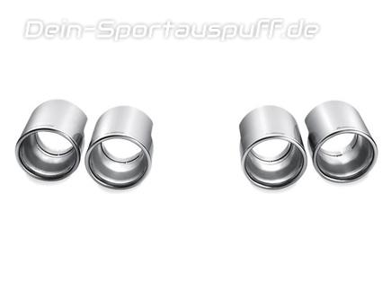 Akrapovic Titan Duplex Endrohrsatz Porsche Cayenne Turbo Typ 958 je 2x105mm rund eingerollt abgeschrägt