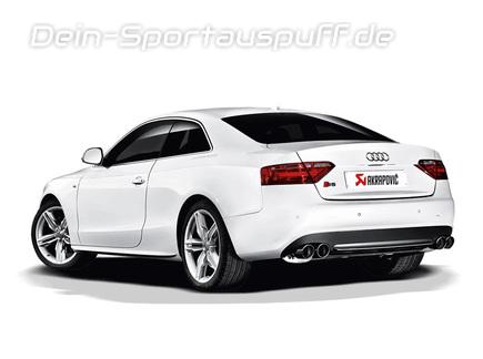 Akrapovic Edelstahl Duplex Sportauspuff mit Klappensteuerung Audi S5 B8 Coupe V8 je 1x rund aus Titan