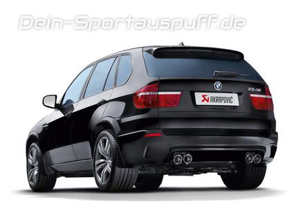 Akrapovic Titan Duplex Komplettanlage ab Kat BMW X5 M E70 je 2x100mm rund eingerollt abgeschrägt