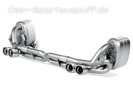 Akrapovic Titan Duplex Sportauspuff Porsche 911 997 Targa je 2x rund eingerollt abgeschrägt