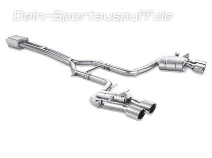 Akrapovic Titan Duplex Komplettanlage ab Kat Porsche Panamera GTS je 2x rund eingerollt abgeschrägt